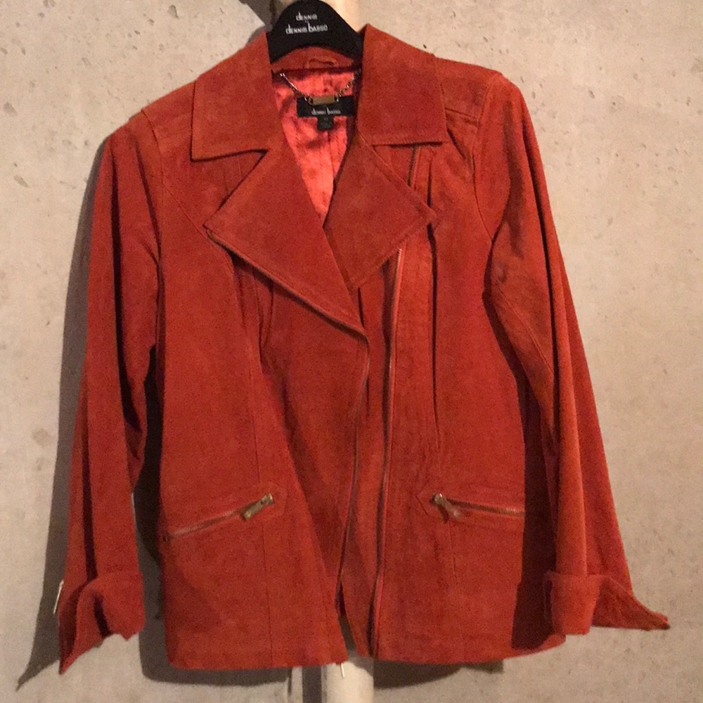 Dennis basso soft leather coat